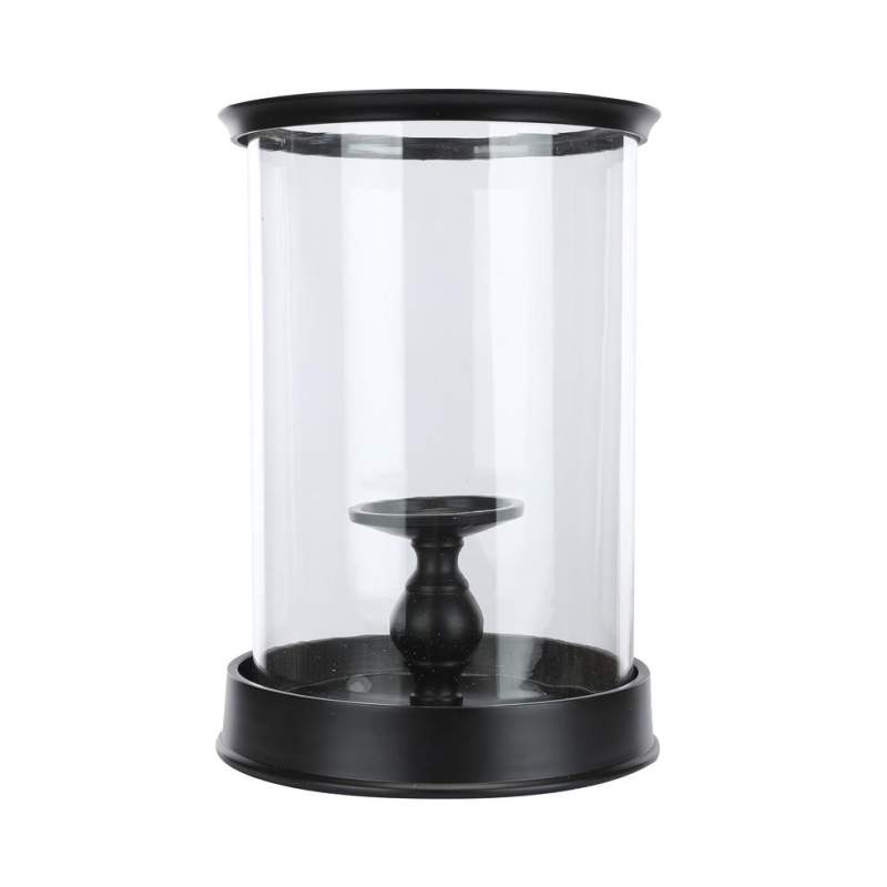 Vakko BLACK GLASS CANDLE HOLDER
