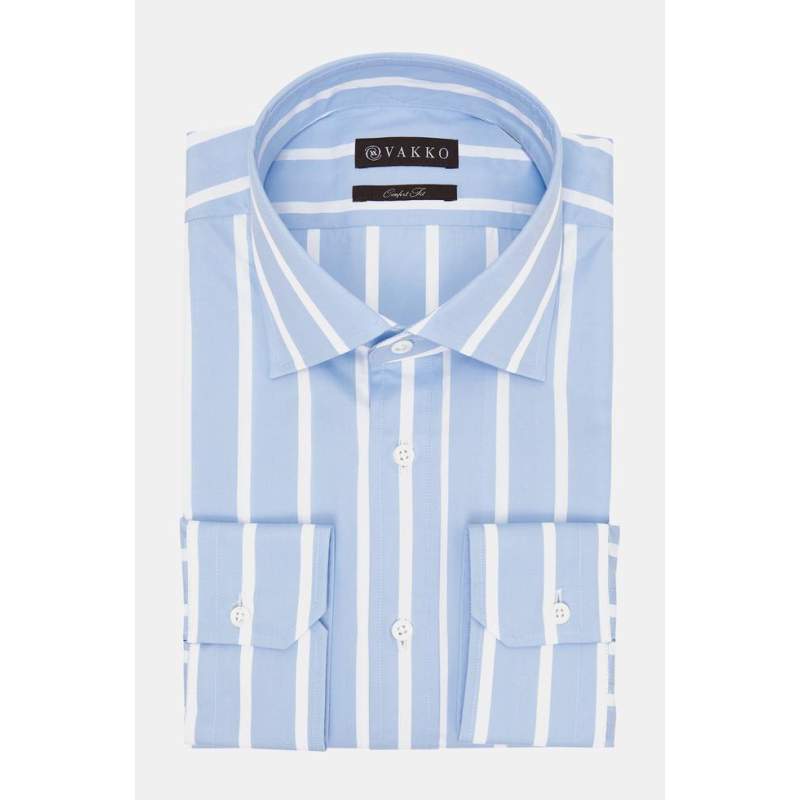 Vakko STRIPED CLASSIC SHIRT