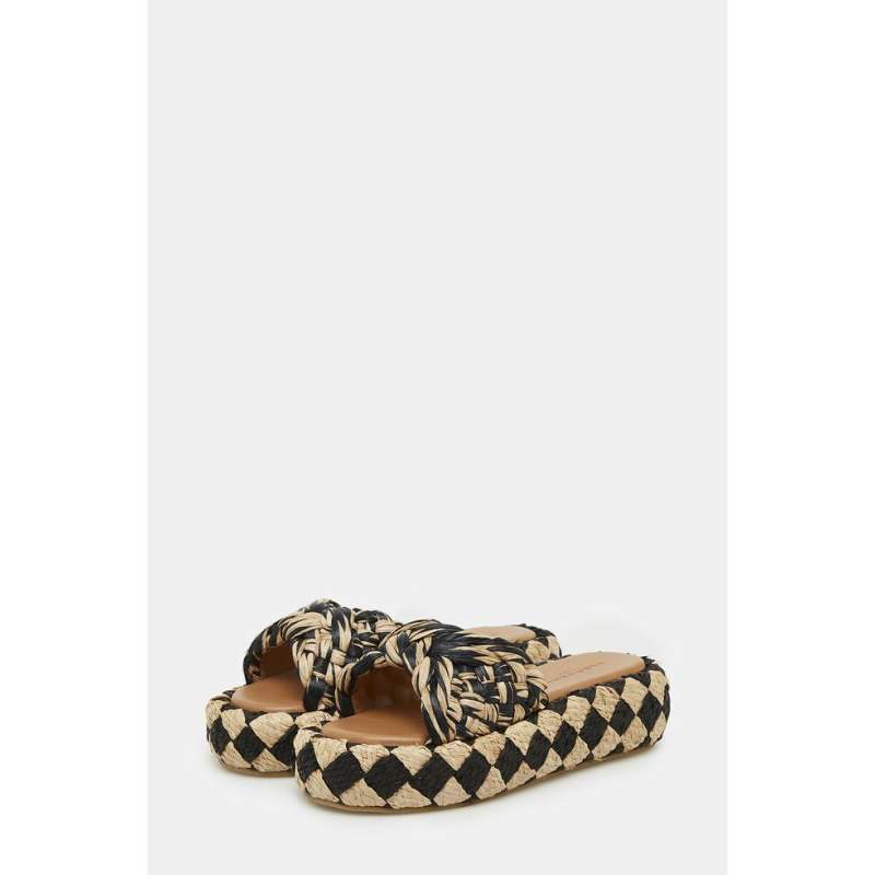 Clergerie BLACK RAFFIA SLIPPER Clergerie BLACK RAFFIA SLIPPER