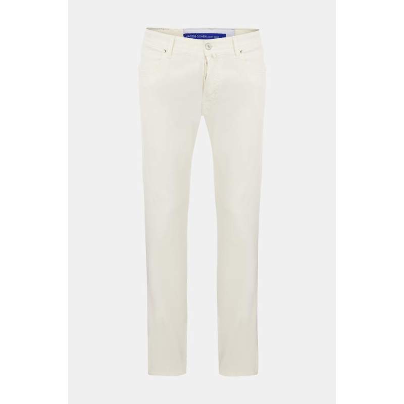 Jacob Cohen 5 POCKET COTTON WHITE TROUSERS