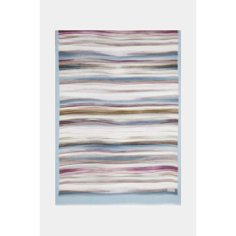 Vakko GEOMETRIC PATTERNED SILK shawl