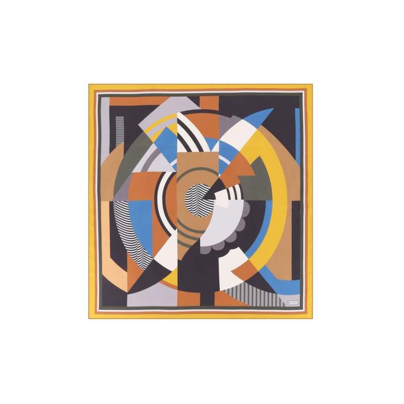 VAKKO GEOMETRIC PATTERNED SILK GAVROŞ