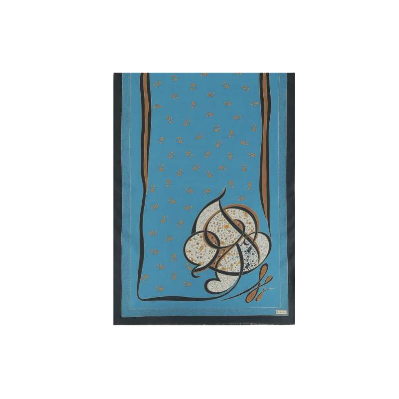 VAKKO TUĞRA PATTERNED SILK shawl