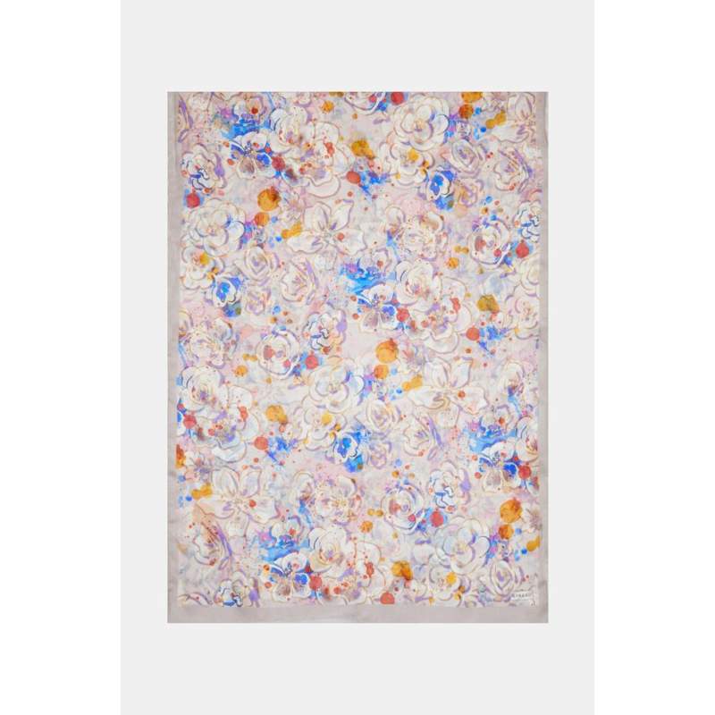 Vakko FLORAL PATTERNED ETAMIN VOUL SHAWL