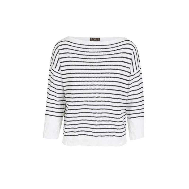 Vakko EKRU STRIPED KNITWEAR