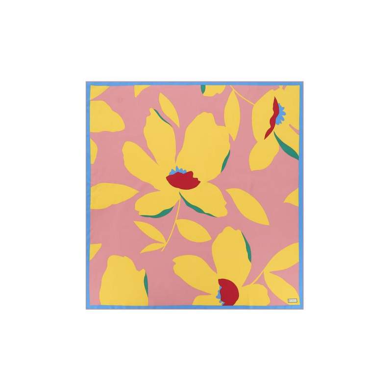 VAKKO FLORAL PATTERNED SILK SCARF