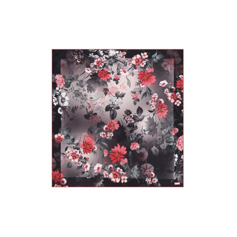 VAKKO FLORAL PATTERNED SILK SCARF