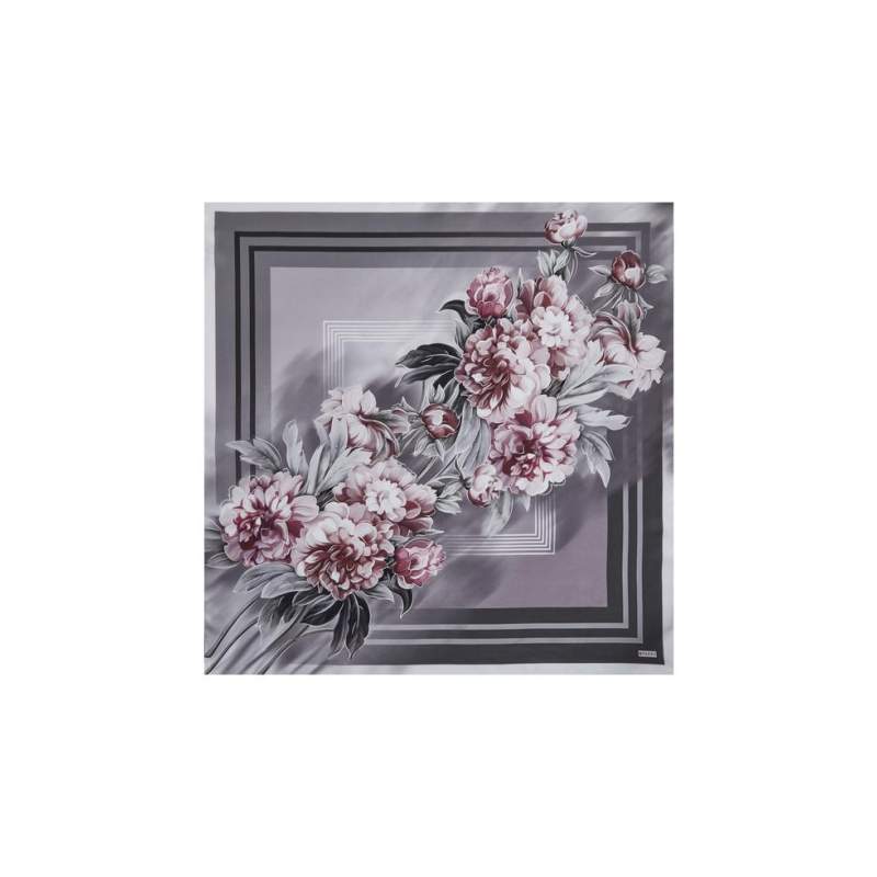 VAKKO FLORAL PATTERNED SILK SCARF VAKKO FLORAL PATTERNED SILK SCARF