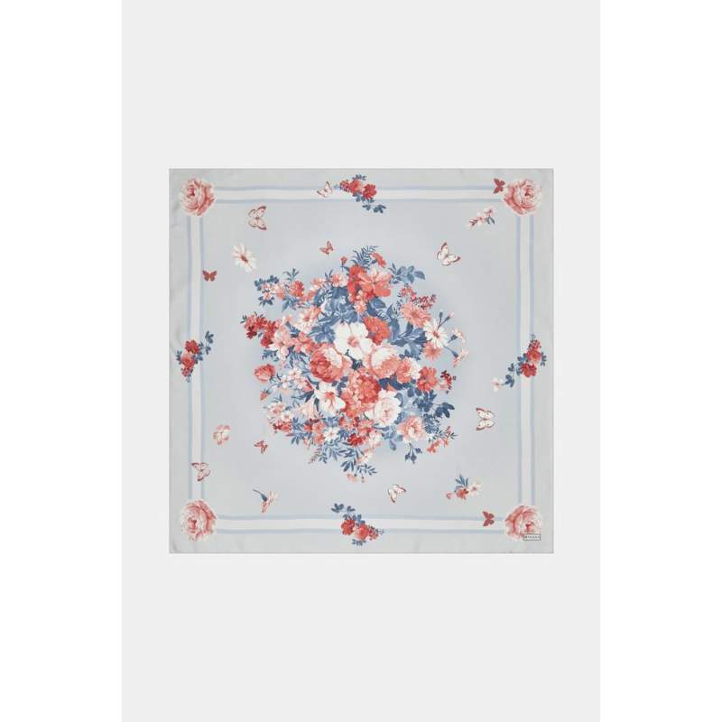 Vakko FLORAL PATTERNED SILK SCARF