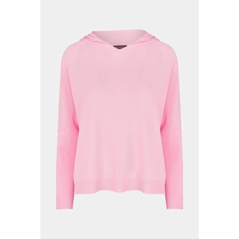 Vakko LIGHT PINK HOODED KNITWEAR