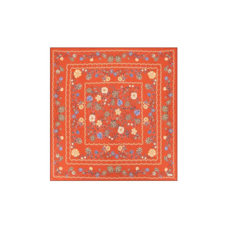 VAKKO FLORAL PATTERNED VOUL SCARF VAKKO FLORAL PATTERNED VOUL SCARF