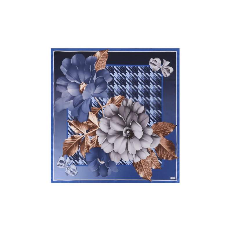 VAKKO FLORAL PATTERNED SILK SCARF