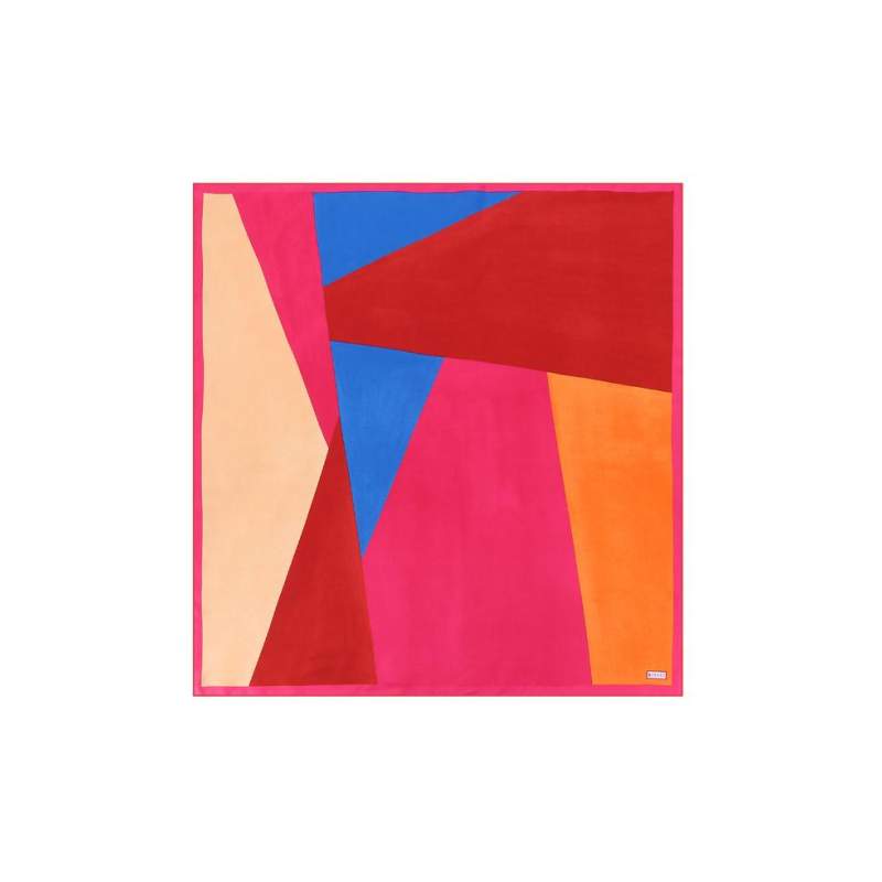 VAKKO GEOMETRIC PATTERNED SILK SCARF VAKKO GEOMETRIC PATTERNED SILK SCARF