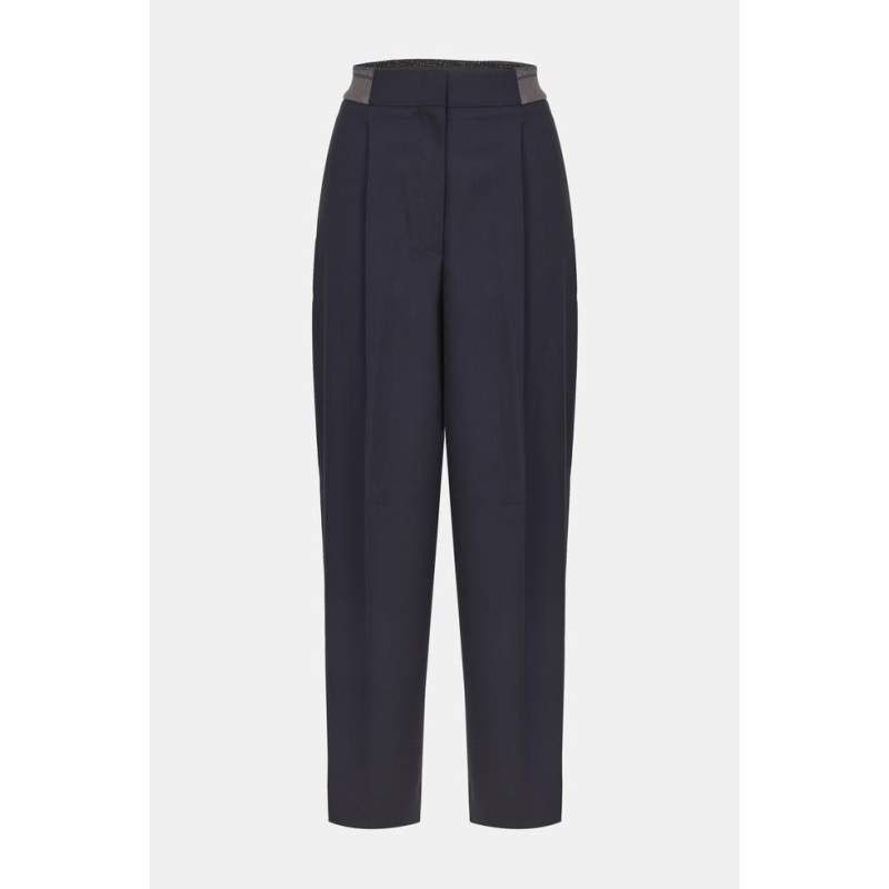 Fabiana Filippi NAVY PLEATED PANTS