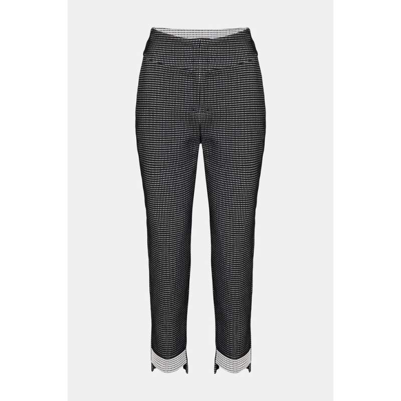 Vakko BLACK PATTERNED TROUSERS Vakko BLACK PATTERNED TROUSERS