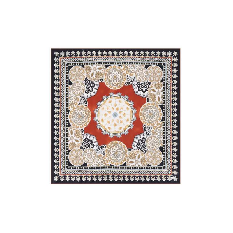 VAKKO İZNİK PATTERNED SILK SCARF