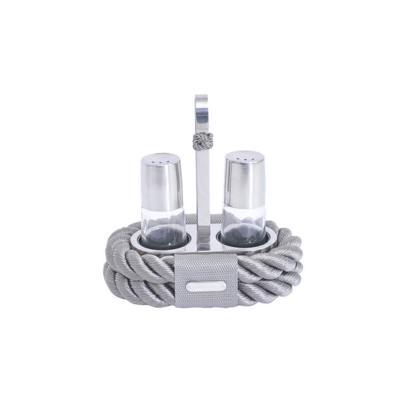 LOCATELLI ROPE CONCEPT 2 PIECE SALT COLOR & PEPPER ROCKS