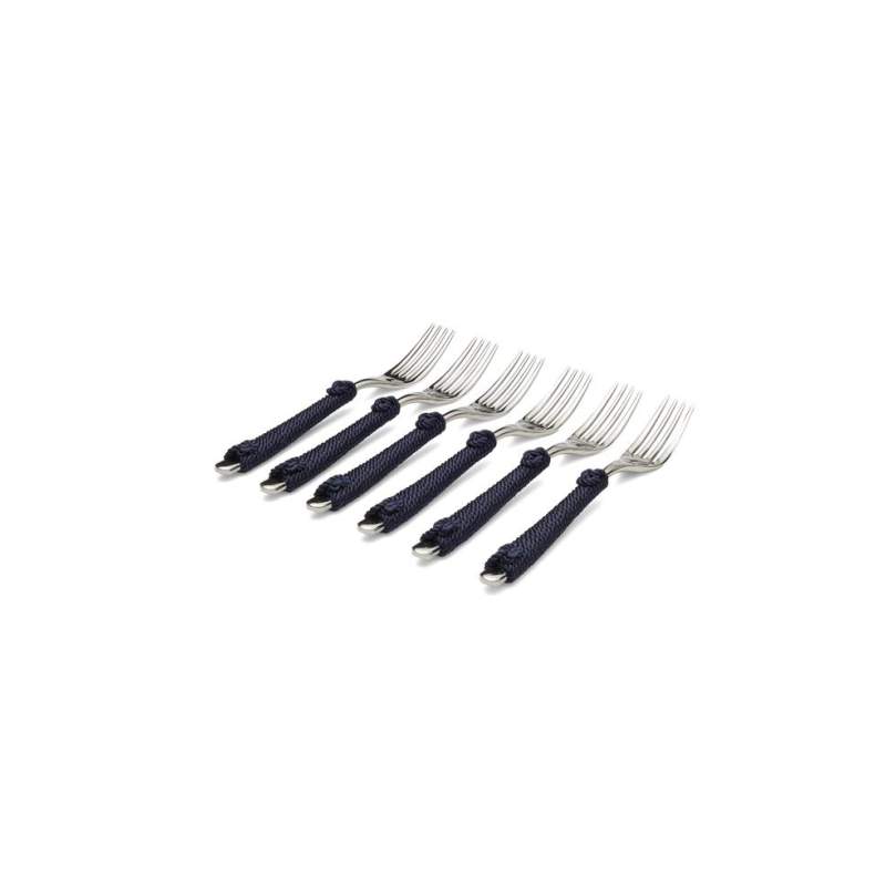 LOCATELLI ROPE PATTERNED 6 DINNER FORKS