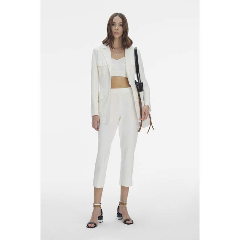 Lorena Antoniazzi ECRU BELT DETAILED JACKET