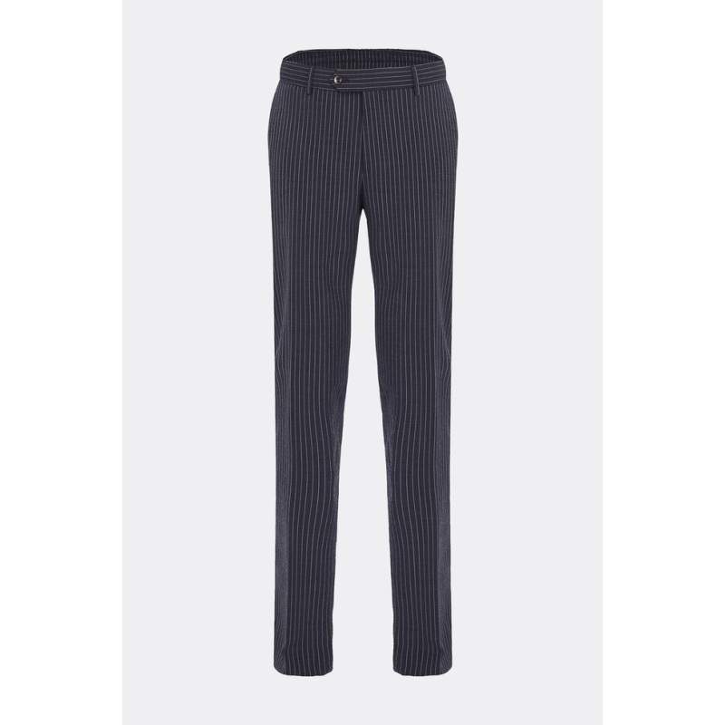 Vakko NAVY BLUE WOOL PANTS