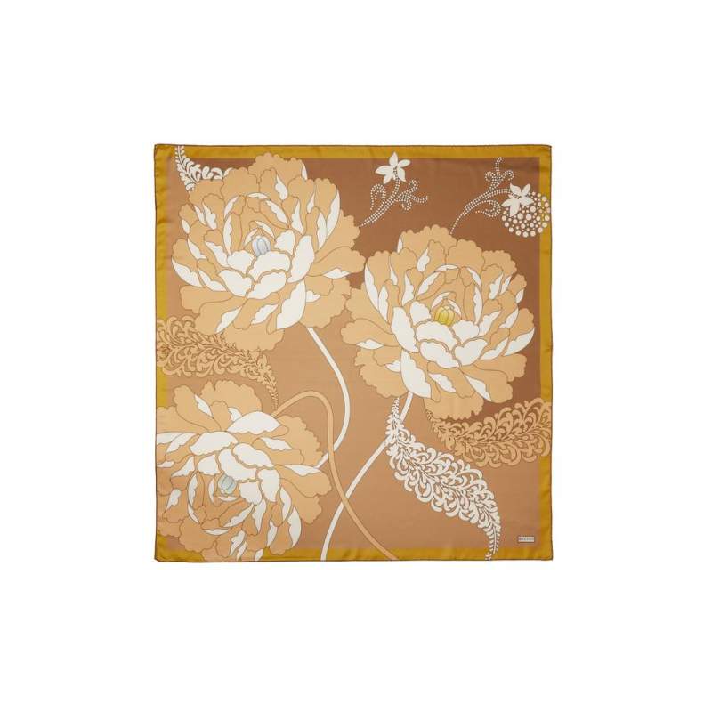 VAKKO FLORAL PATTERNED SILK SCARF