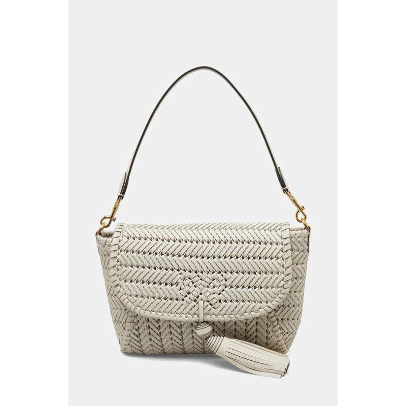 Anya Hindmarch ECRU KNITTED LEATHER BAG Anya Hindmarch ECRU KNITTED LEATHER BAG