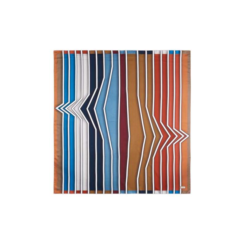 VAKKO STRIPED SILK SCARF