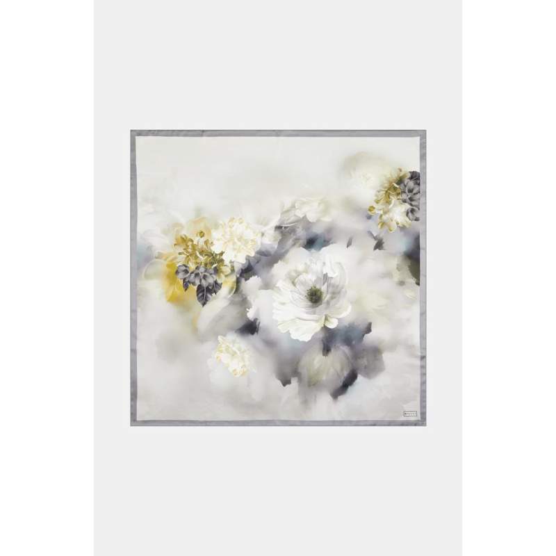 Vakko FLORAL PATTERNED SILK SCARF