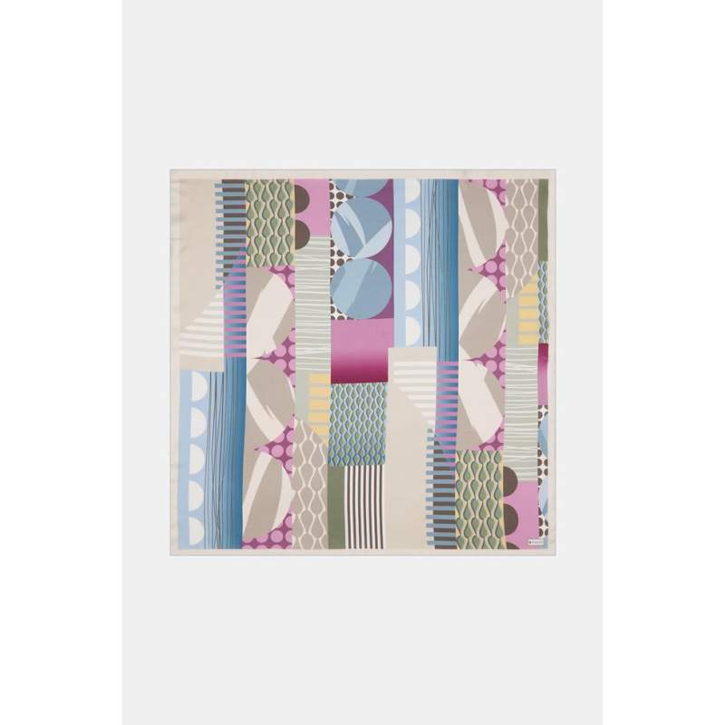 Vakko GEOMETRIC PATTERNED SILK GAVROŞ