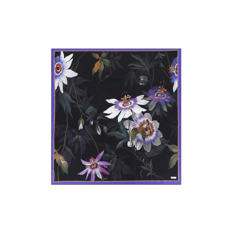 VAKKO FLORAL PATTERNED SILK SCARF