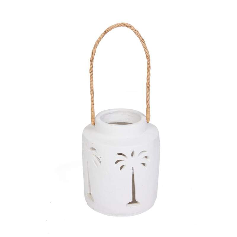 VAKKO PALM PATTERNED CANDLE HOLDER