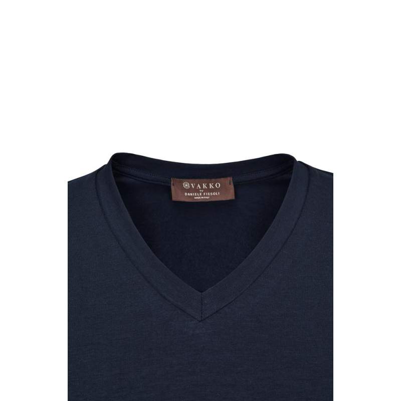VAKKO by DANIELE FIESOLI NAVY BLUE T-SHIRT