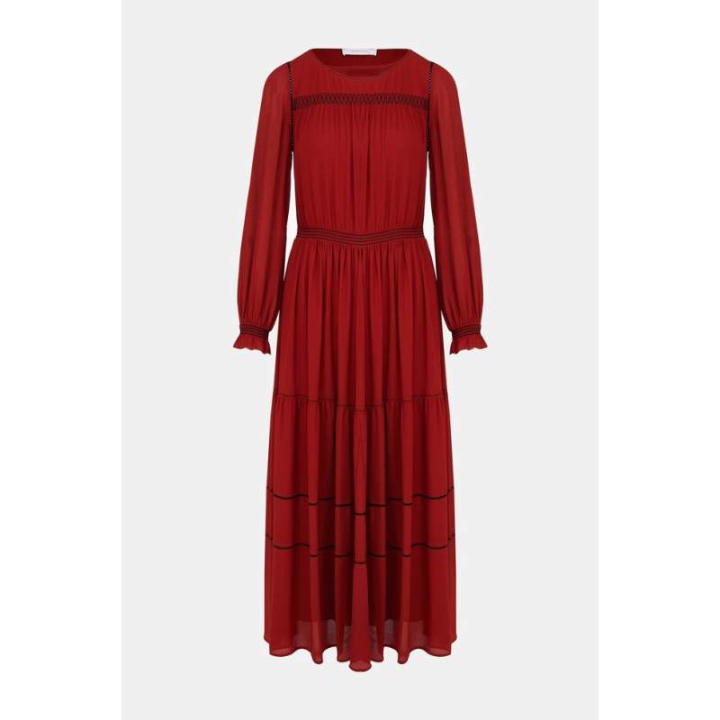 See By Chloé RED PLEATED DRESS
