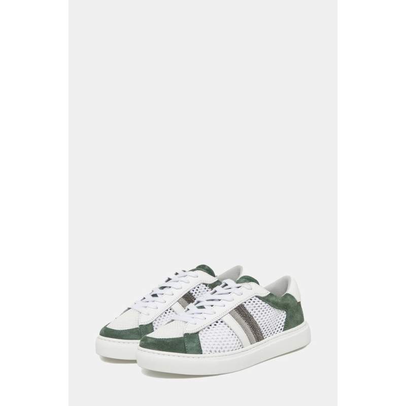 Fabiana Filippi GREEN-WHITE LEATHER SNEAKER Fabiana Filippi GREEN-WHITE LEATHER SNEAKER