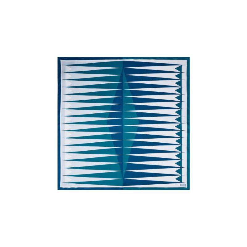 VAKKO GEOMETRIC PATTERNED SILK SCARF