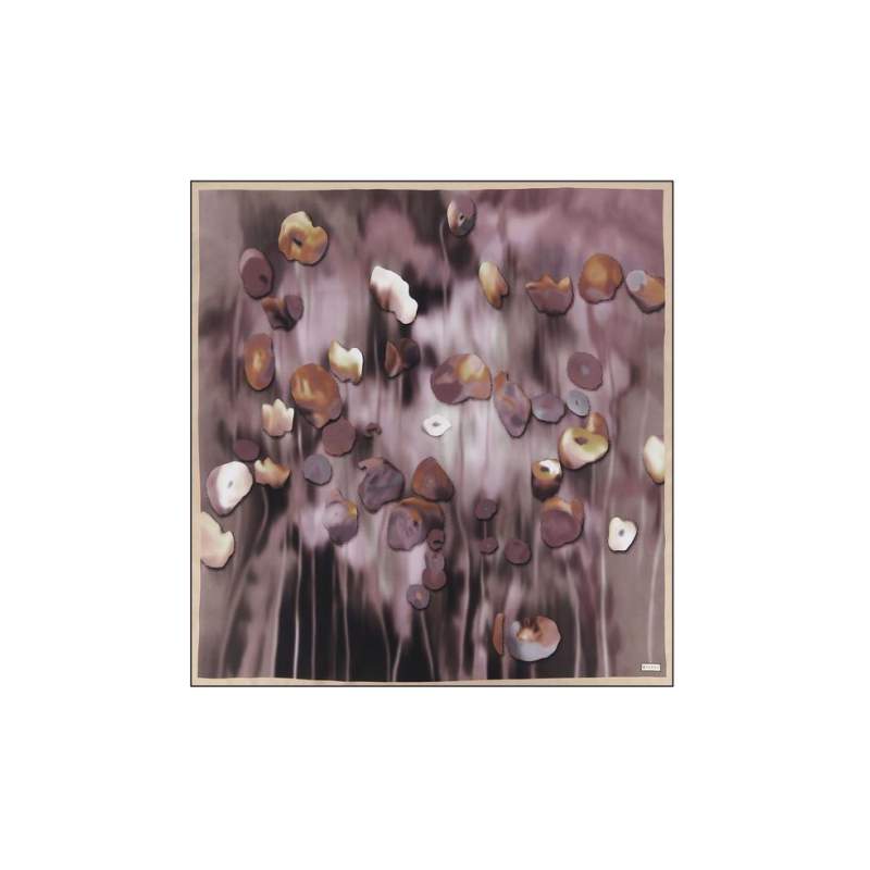 VAKKO FLORAL PATTERNED SILK SCARF