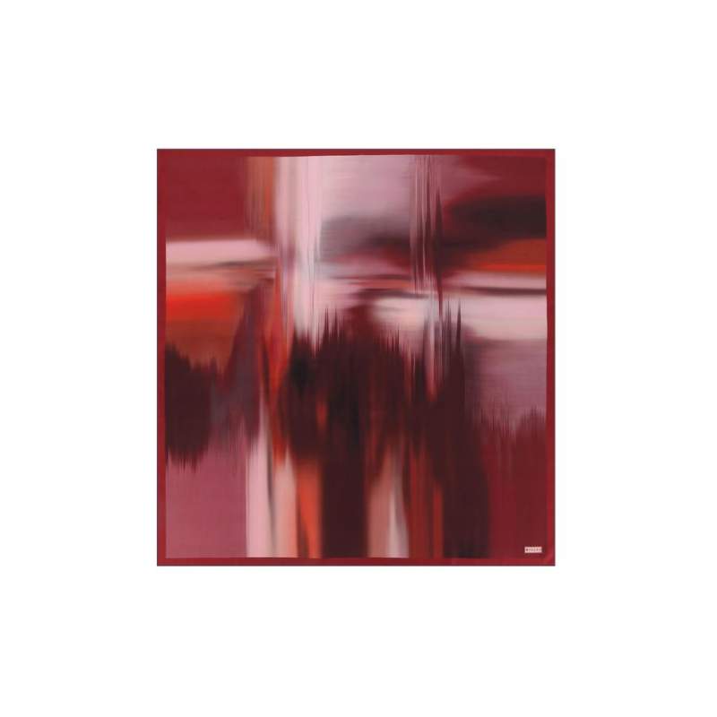 VAKKO GEOMETRIC PATTERNED SILK SCARF