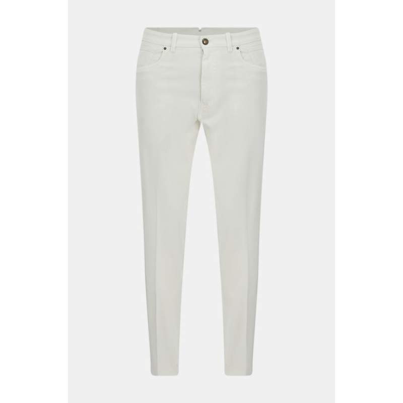 Vakko 5 POCKET ECRU TROUSERS