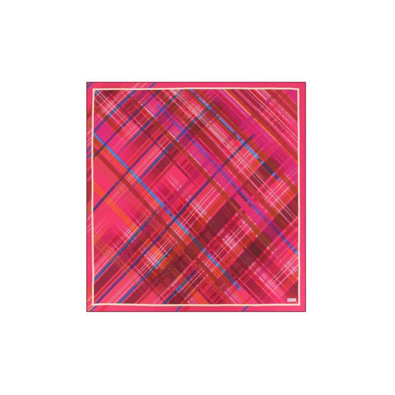 VAKKO GEOMETRIC PATTERNED SILK SCARF