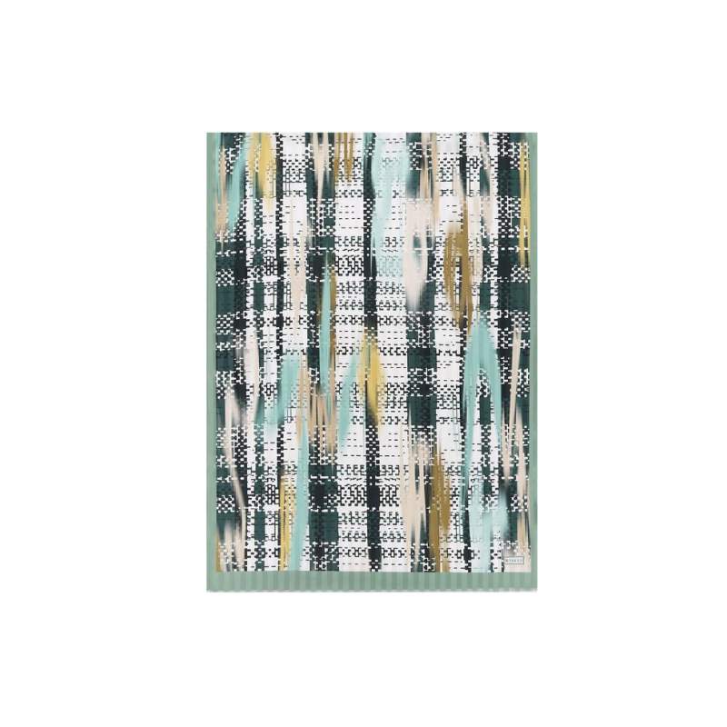 Vakko GEOMETRIC PATTERNED BARACCO SHAWL