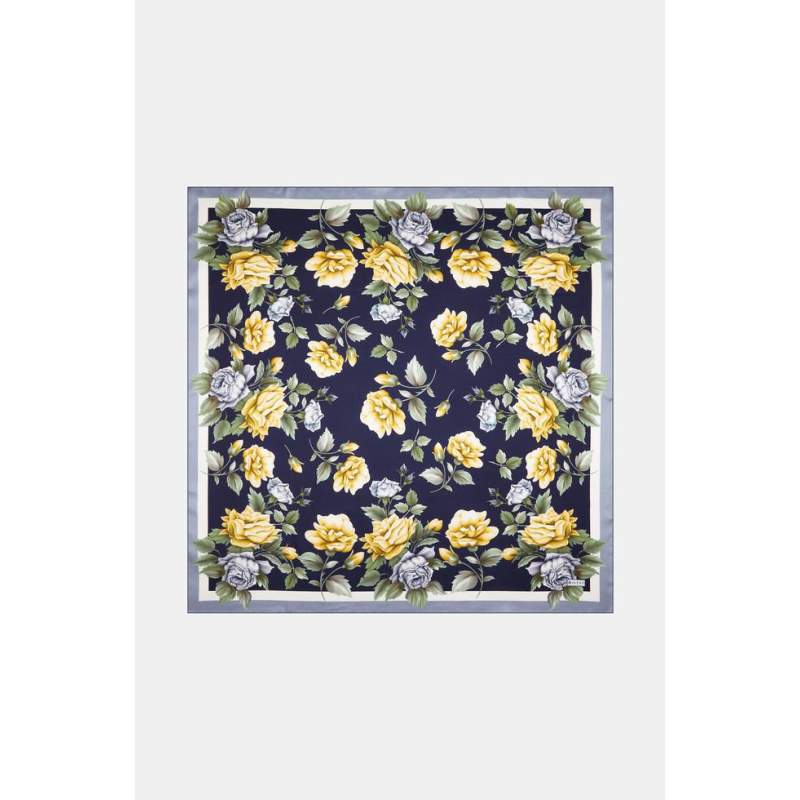 Vakko FLORAL PATTERNED SILK SCARF