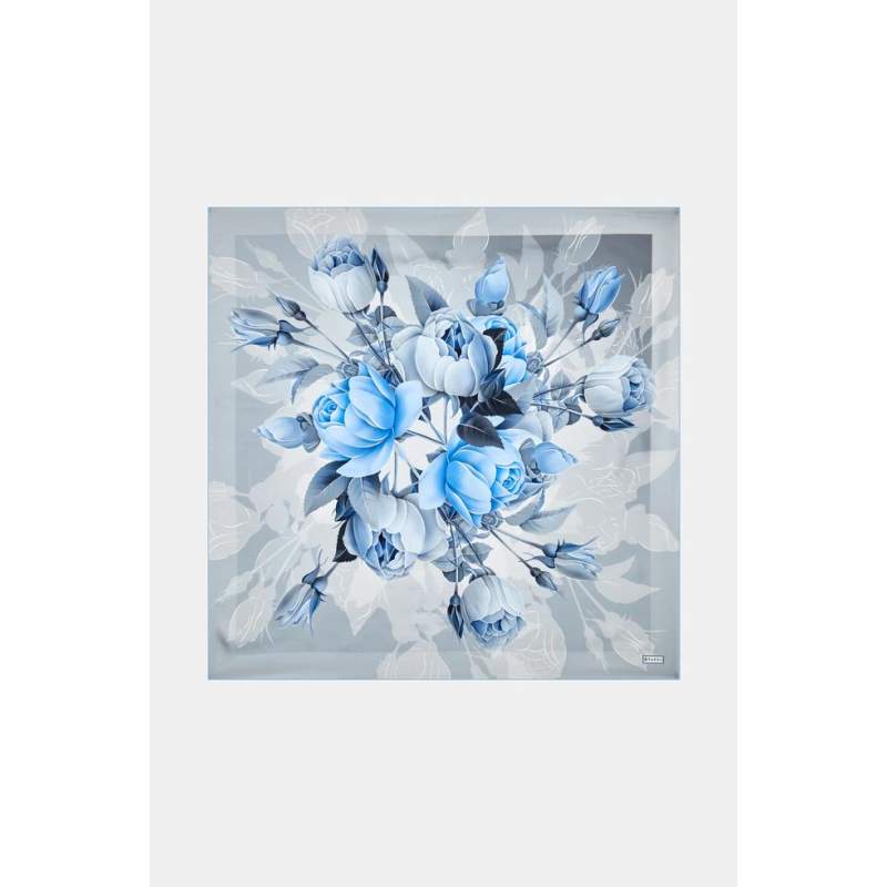 Vakko FLORAL PATTERNED SILK SCARF