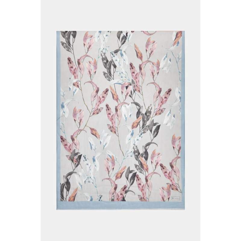 Vakko FLORAL PATTERNED VOUL SHAWL