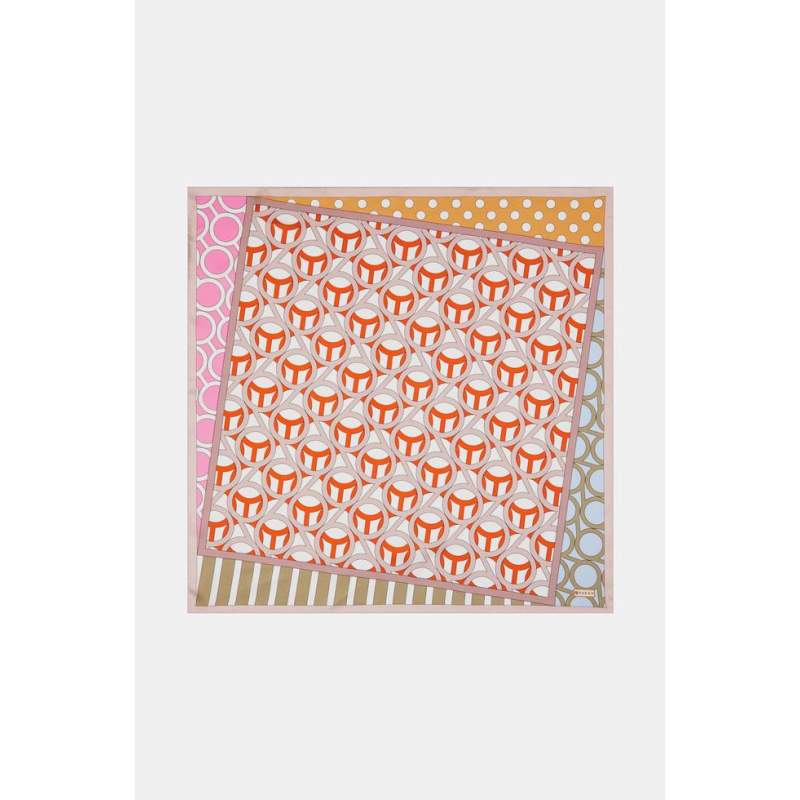 Vakko GEOMETRIC PATTERNED SILK GAVROŞ