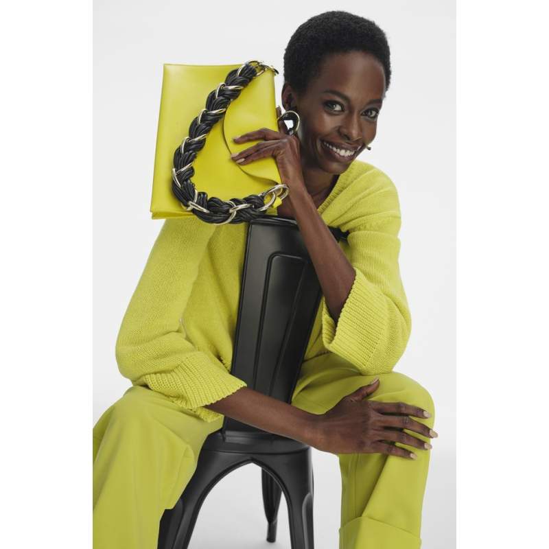 Vakko YELLOW V-NECK KNITWEAR