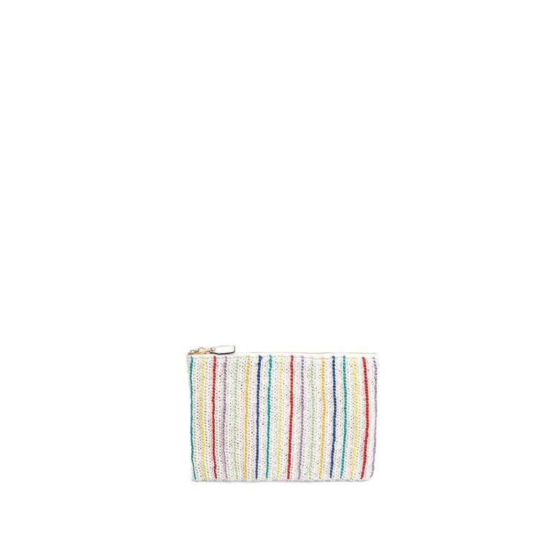 My Beachy Side Emily In Paris WHITE STRIPED BAG