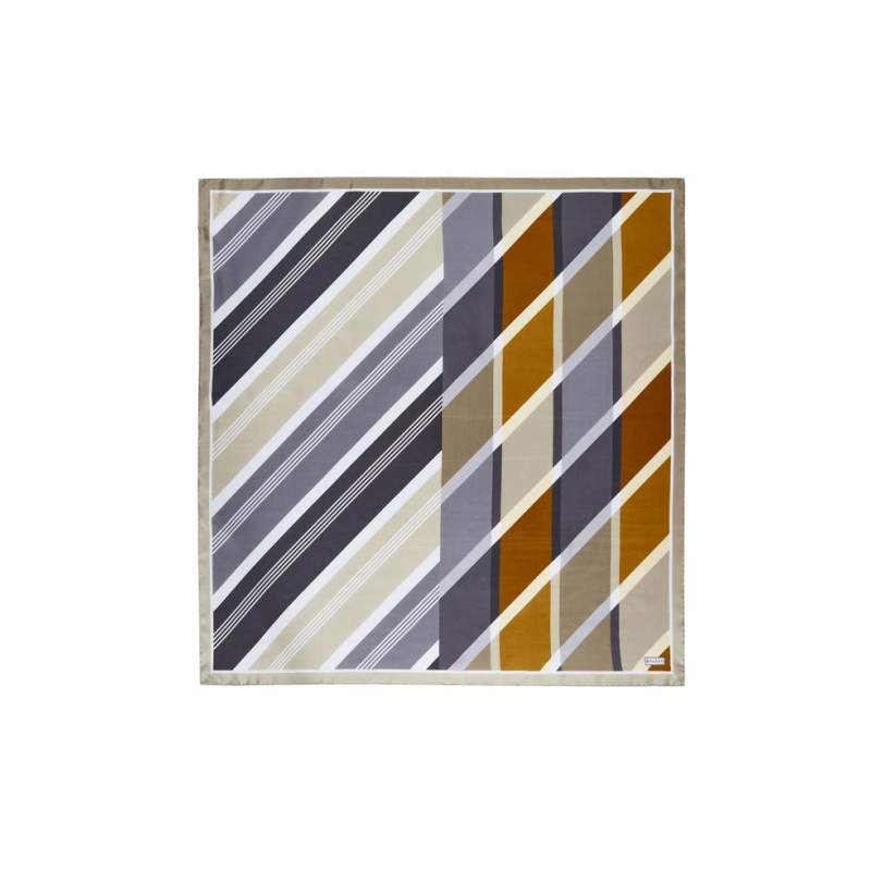 VAKKO GEOMETRIC PATTERNED SILK SCARF