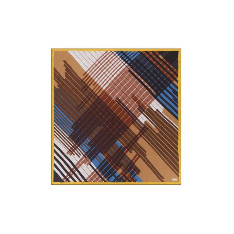 VAKKO GEOMETRIC PATTERNED SILK SCARF VAKKO GEOMETRIC PATTERNED SILK SCARF