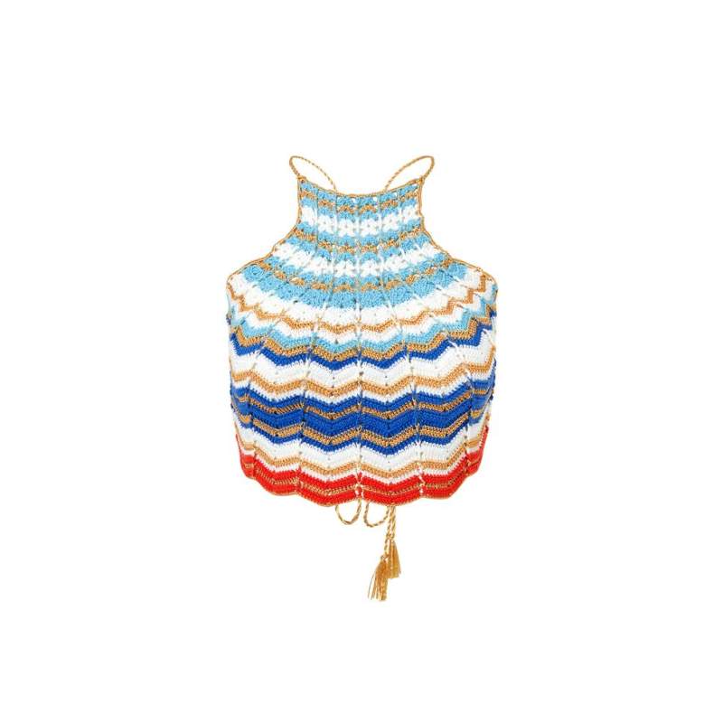 My Beachy Side Emily In Paris MULTI-COLOR KNITTED BLOUSE