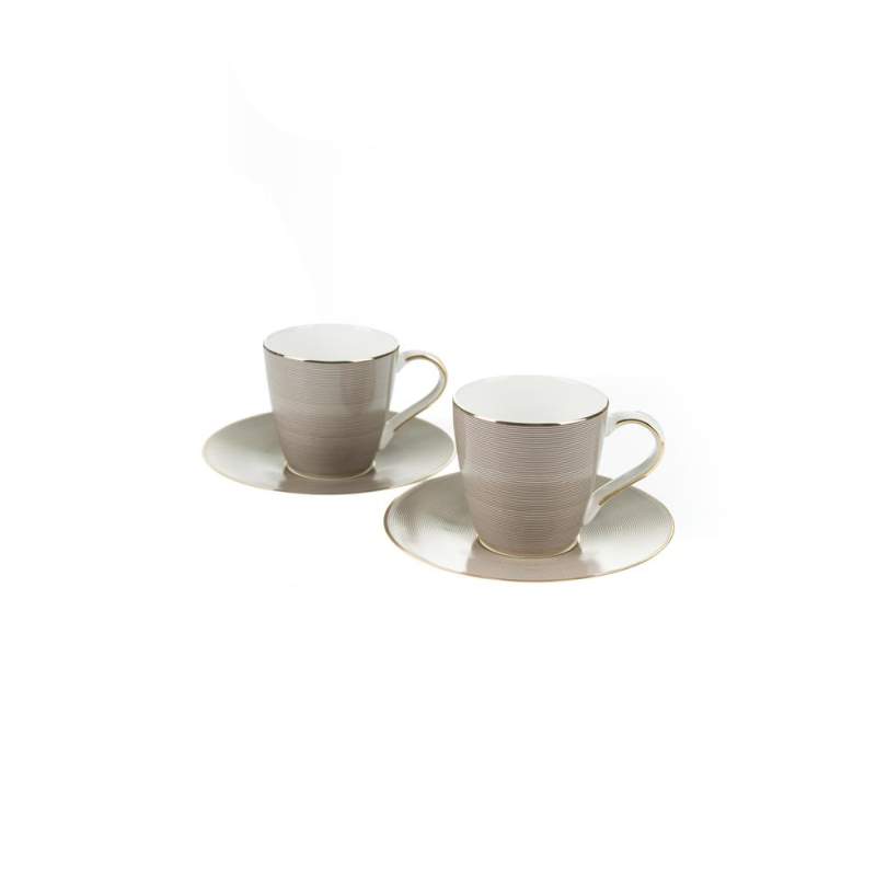VAKKO LINE 2 PIECE PORCELAIN TEA CUP SET